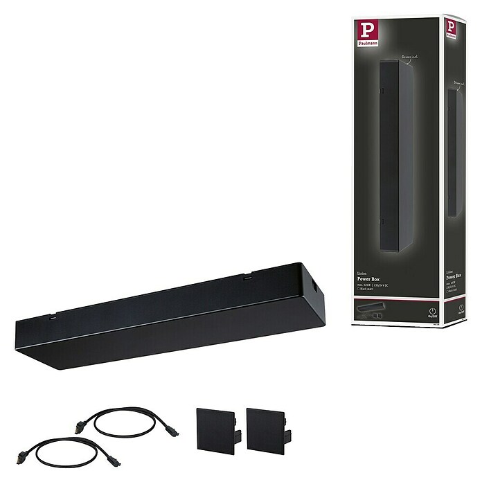 Paulmann Linion Stromeinspeisung Power Box (L x B x H: 10 x 36,5 x 4 cm, Signalschwarz, Nicht Dimmbar, 120 W) | BAUHAUS
