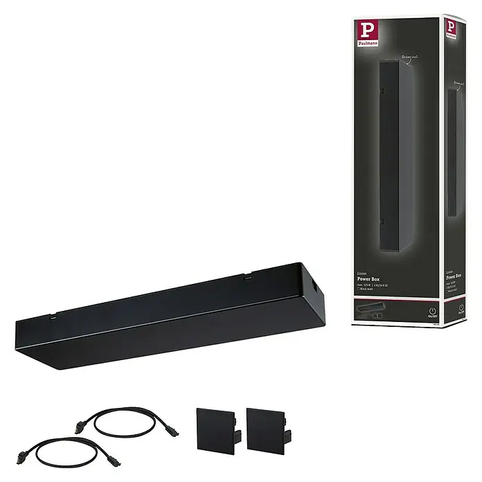 Paulmann Linion Stromeinspeisung Power Box - L x B x H: 10 x 36,5 x 4 cm, Signalschwarz, Nicht Dimmbar, 120 W - Eine Paulmann Linion Power Box, eine elegante und funktionale Stromversorgungslösung, inklusive Treiber und Zubehör.