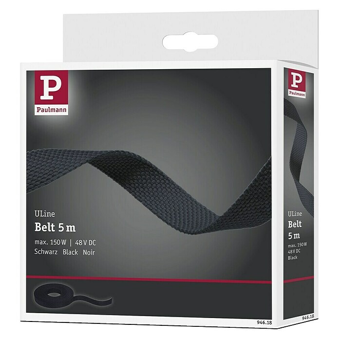 Paulmann ULine Gurtsystem (Länge: 5 m, Schwarz) | BAUHAUS