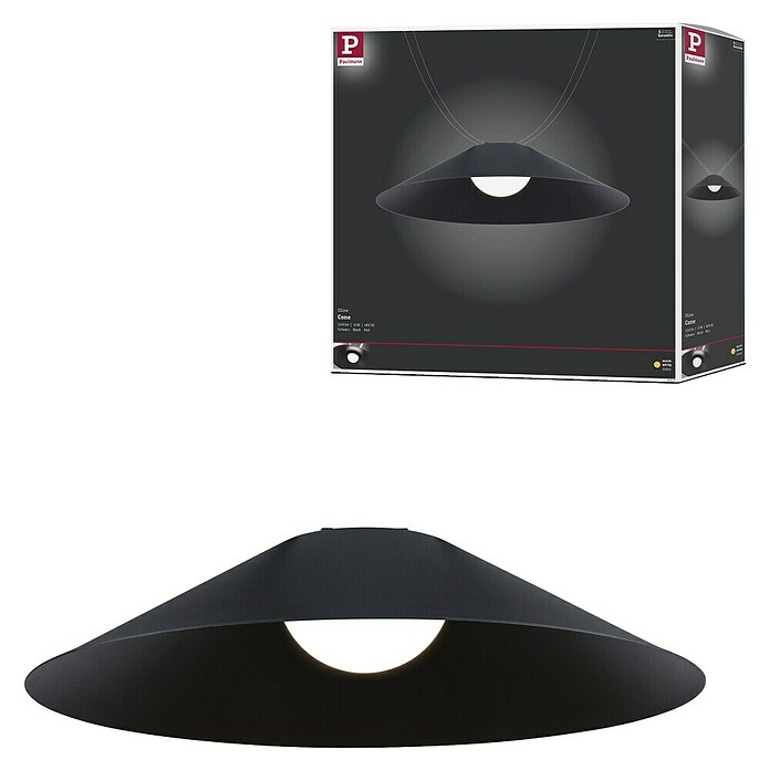 Paulmann ULine LED-Pendelleuchte rund Cone (12 W, Ø x H: 35 x 9 cm, Warmweiß, Schwarz) | BAUHAUS