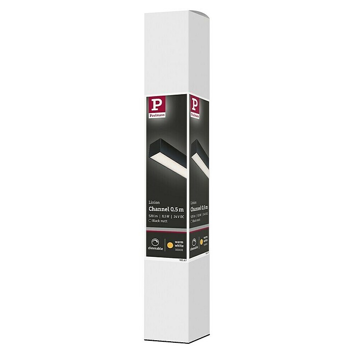 Paulmann Linion Lichtkanal (Warmweiß, Signalschwarz, L x B x H: 50 x 4 x 4 cm) | BAUHAUS