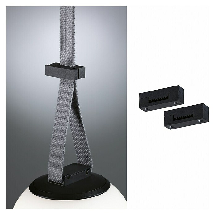 Paulmann ULine Erweiterungs-Set Gurt Klemme (L x H: 1,5 x 1,8 cm, Schwarz, Gesamtstückzahl: 2 Stk.) | BAUHAUS