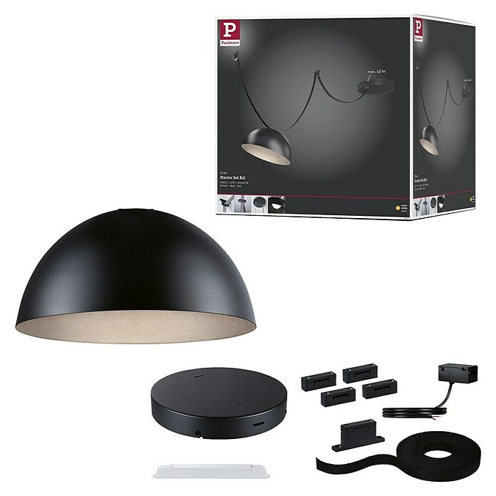 Paulmann ULine LED-Pendelleuchte rund Bol Set (14 W, Ø x L: 25 x 500 cm, Schwarz, Warmweiß) | BAUHAUS