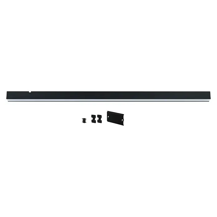 Paulmann Linion Stromeinspeisung Power Channel - 100 x 4 x 4 cm, Signalschwarz, Dimmbar - Nahaufnahme einer LED-Leuchte mit Zubehör, ideal für moderne Beleuchtungslösungen und einfache Installation.
