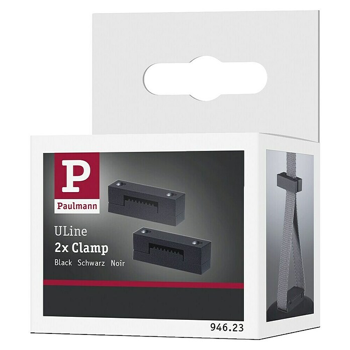 Paulmann ULine Erweiterungs-Set Gurt Klemme (L x H: 1,5 x 1,8 cm, Schwarz, Gesamtstückzahl: 2 Stk.) | BAUHAUS