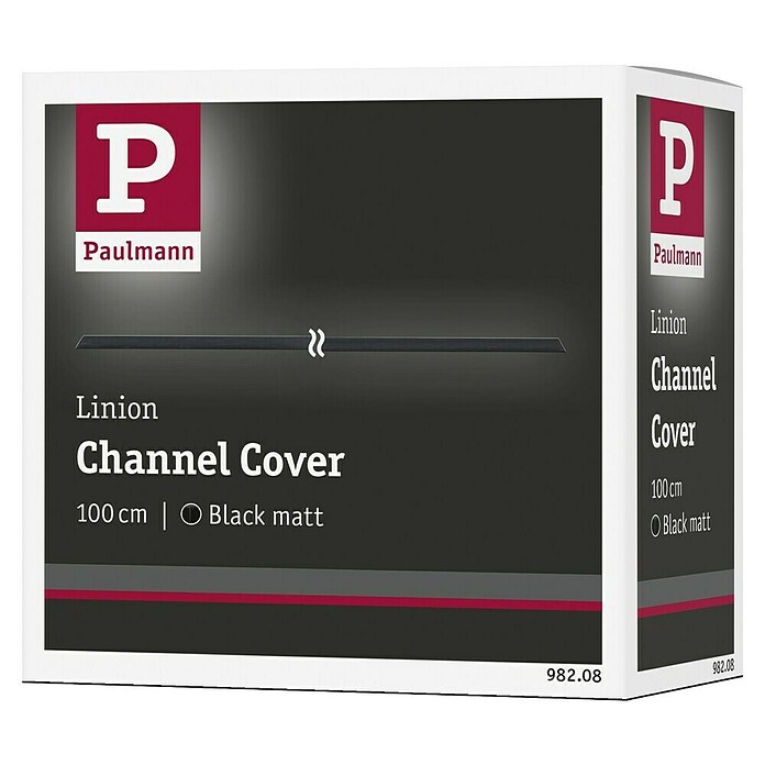 Paulmann Linion Abdeckung Gerade (L x B x H: 3,6 x 100 x 0,1 cm, Schwarz matt) | BAUHAUS