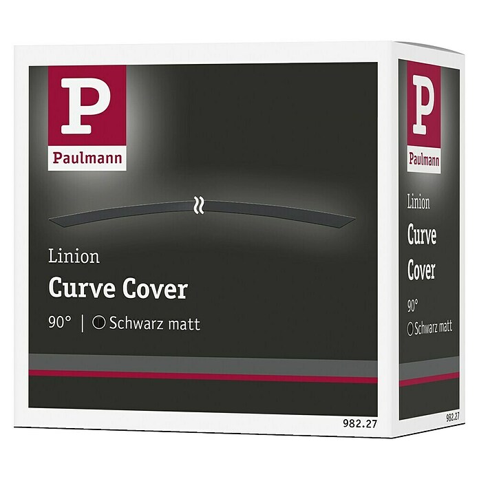 Paulmann Linion Abdeckung Kurve (L x B x H: 3,6 x 78,6 x 0,1 cm, Schwarz matt) | BAUHAUS