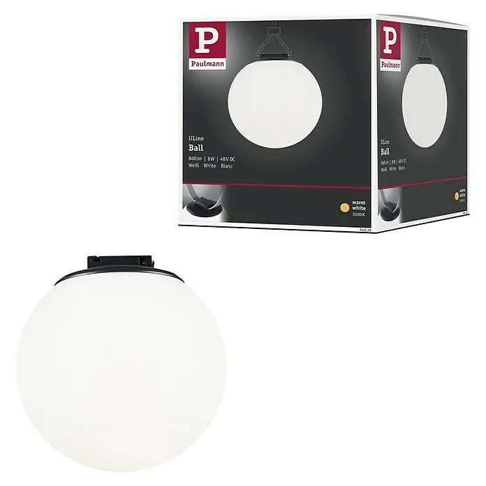Paulmann ULine LED-Kugel Ball - 8 W, Ø x H: 15 x 15,2 cm, Schwarz, Warmweiß - Produktbild einer Paulmann ULine Ball Leuchte mit warmweißem Licht, ideal für stimmungsvolle Beleuchtung.