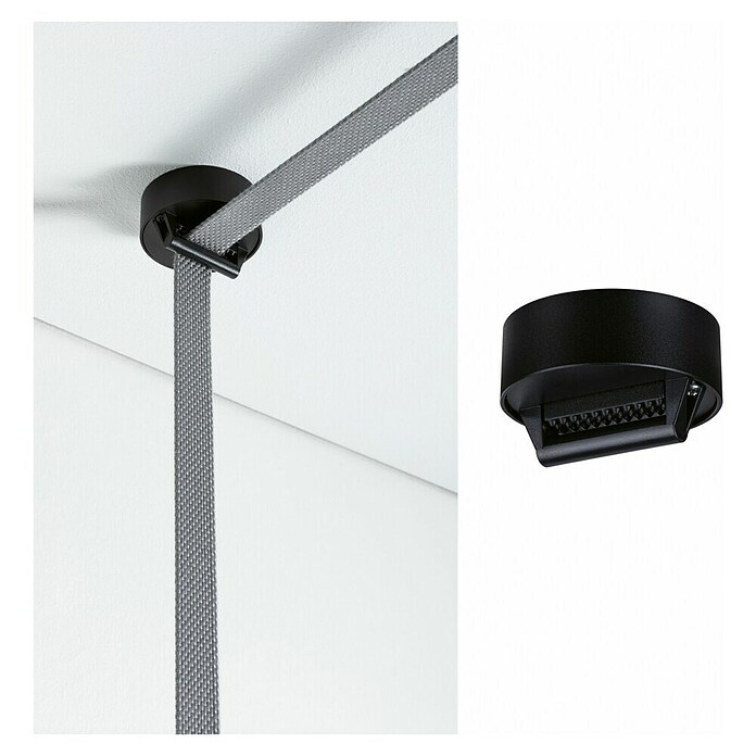 Paulmann ULine Erweiterungs-Set Gurthalter (7,2 x 3 cm, Schwarz, Gesamtstückzahl: 1 Stk.) | BAUHAUS