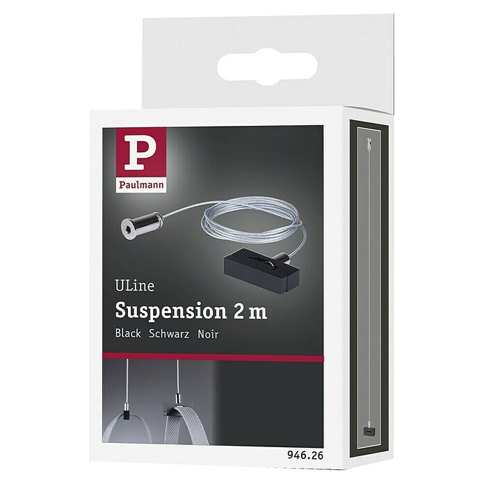 Paulmann ULine Abhängung (L x B x H: 1,5 x 4,5 x 2,1 cm, Schwarz) | BAUHAUS