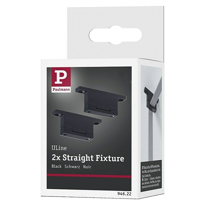 Paulmann ULine Erweiterungs-Set Gurthalter (7,2 x 3 cm, Schwarz, Gesamtstückzahl: 2 Stk.) | BAUHAUS