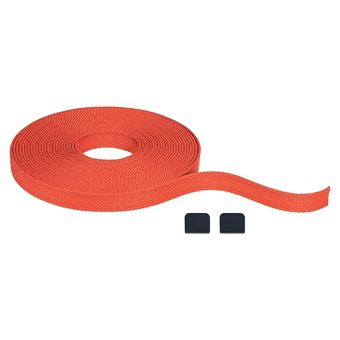 Paulmann ULine Gurtsystem - Länge: 10 m, Orange - Aufgerolltes, korallenrotes Polyesterband. Dieses robuste Textilband ist ideal zum Binden und Sichern.