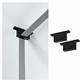 Paulmann ULine Erweiterungs-Set Gurthalter (7,2 x 3 cm, Schwarz, Gesamtstückzahl: 2 Stk.)