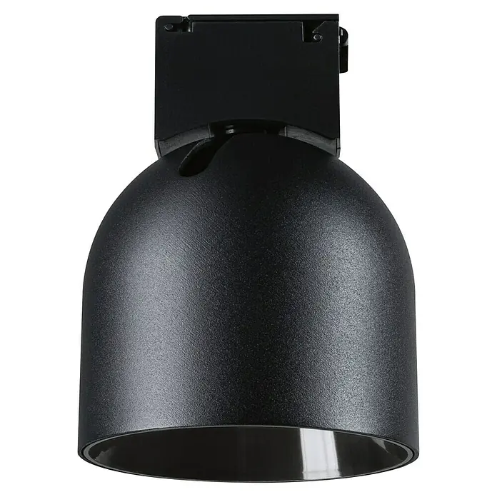 Paulmann ULine LED-Spotstrahler Ronde - 7 W, Ø x H: 8,5 x 11 cm, Schwarz, Warmweiß - Detailaufnahme einer schwarzen, runden Downlight-Deckenleuchte, die ein modernes und minimalistisches Design zeigt.