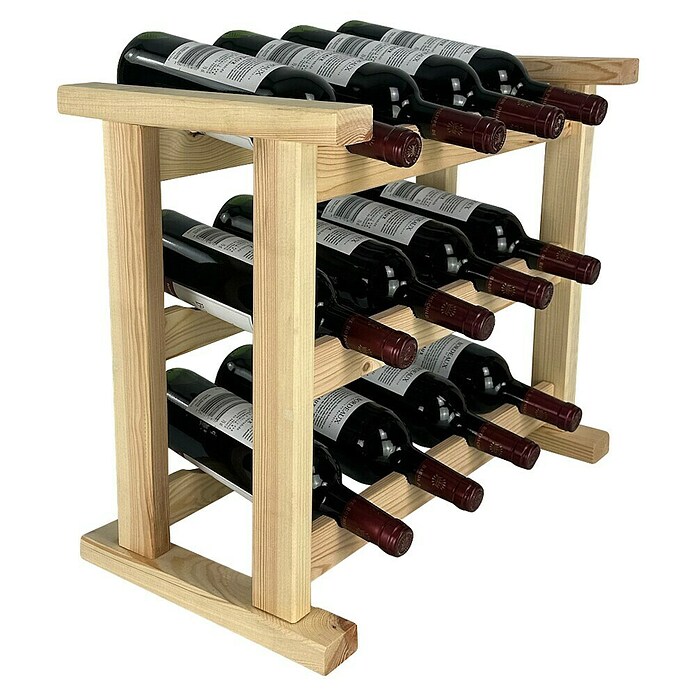 Promadino Weinregal Medoc (53,8 x 30 x 40 cm, Anzahl Flaschen: 12)