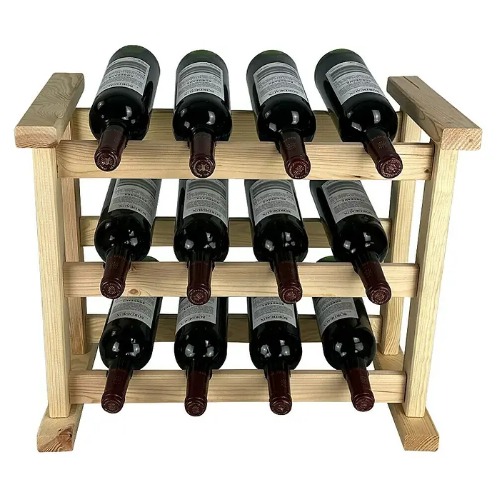 Promadino Weinregal Medoc53,8 x 30 x 40 cm, Anzahl Flaschen: 12 Stk. Front View
