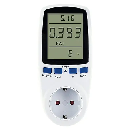Schwaiger  Energiekosten-Messgerät mit beleuchtetem Display