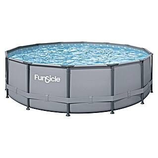 Funsicle Frame-Pool Set Oasis (Ø x H: 488 x 122 cm, Grau, 19 156 l)