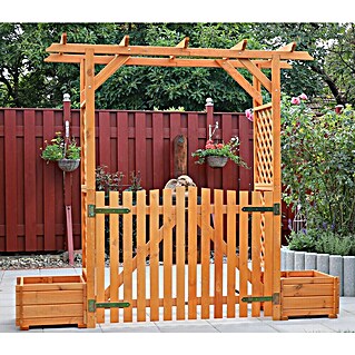 Promadino Pergola Bamberg (Höhe: 208 cm, Ausführung: Tür & Pflanzkasten)