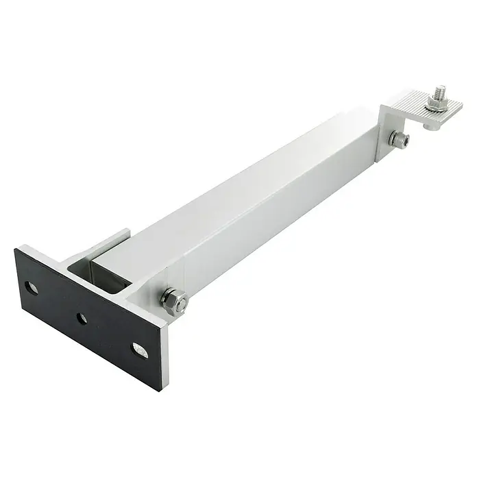 Schwaiger Montage-Set - 9 Stk., Passend für: Solarmodule - Silberne Aluminium-Montagehalterung für Solarmodule mit schwarzem Fuß und verstellbarer Klemme.