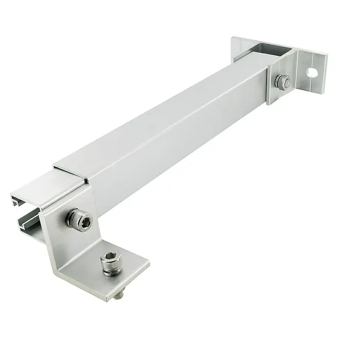 Schwaiger Montage-Set - 9 Stk., Passend für: Solarmodule - Silbernes Aluminium-Montagehalterungsset für Solarpaneele mit L-förmiger Schiene und Stützklammern, verschraubt.