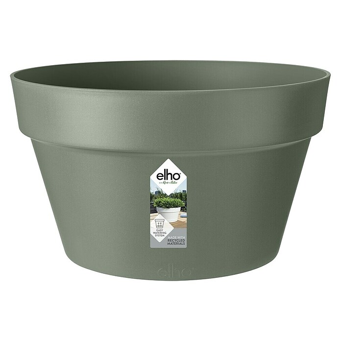 Elho Plantenbak Loft Bowl 35 (Ø x h: 35 x 20 cm, Groen, Kunststof) | BAUHAUS