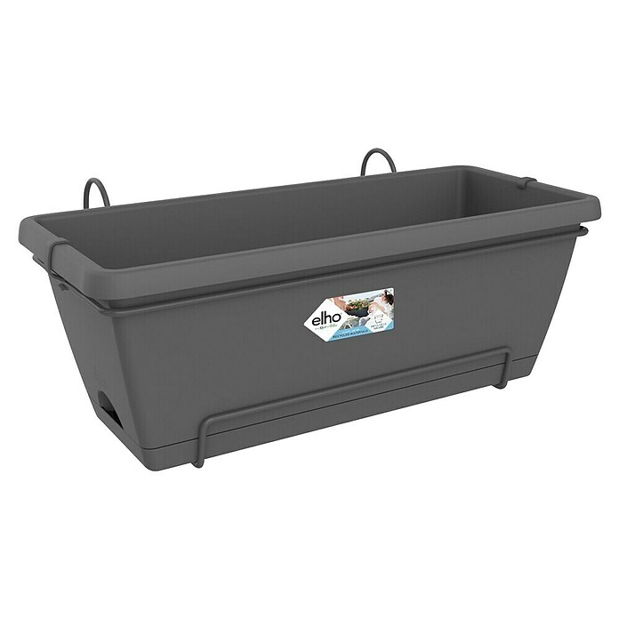 Elho Barcelona Plant-/bloembak XL All-in-1 (55 cm, Antraciet, Kunststof) | BAUHAUS
