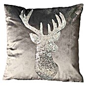 Žametna blazina  (Sive barve, 45 x 45 cm, 85 % poliester, 15 % PET) | 6509 - Kissen | HDGB - Kissen/Decken/Polster | HDG - Heimtextil | HD - Ambiente | H - Innendeko/Farben | BAUHAUS
