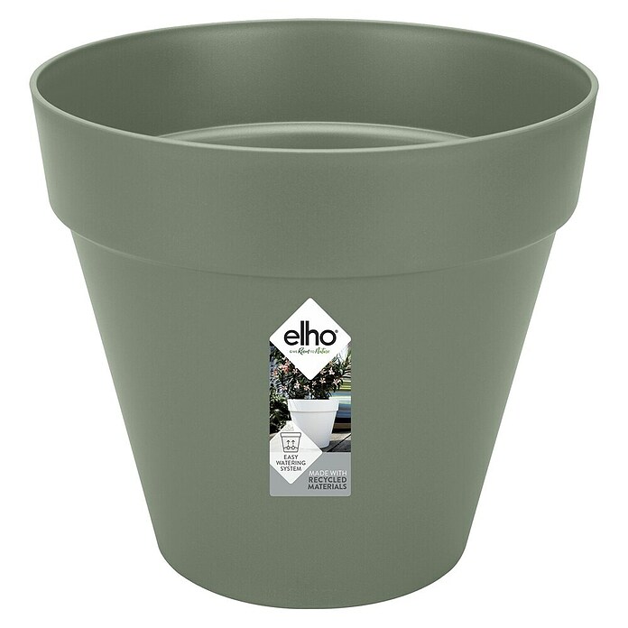 Elho Plantenpot Loft Round 20 (Kunststof, Groen) | BAUHAUS