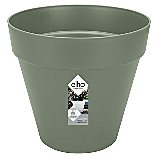 Elho Plantenbak Loft Round Wheels 40 (Ø x h: 39 x 35,3 cm, Groen, Kunststof)