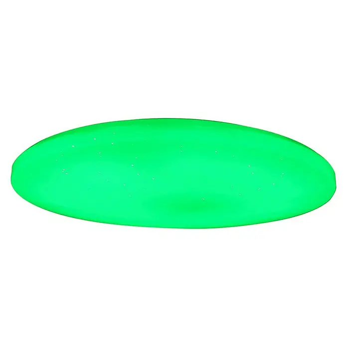 Tween Light LED-Deckenleuchte rund Skyler Star RGBW - 80 W, Ø x H: 74 x 10 cm, Weiß, RGBW - Ein leuchtend grüner Puck, ideal als stimmungsvolle Beleuchtung oder als dekoratives Element für jeden Raum. Sein sanftes Licht sorgt für Atmosphäre.