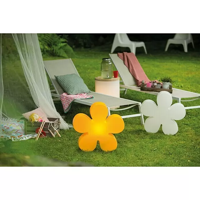 8 Seasons Design Shining Dekoleuchte Flower - 9 W, Gelb, Durchmesser: 60 cm - Stimmungsaufnahme