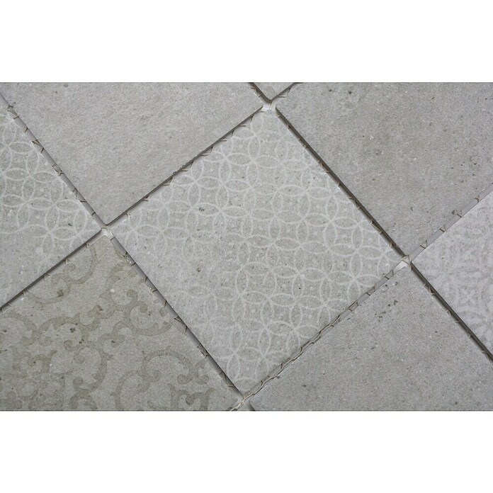 Mosaikfliese Quadrat Shabby CELLO (29,8 x 29,8 cm, Grau, Matt)
