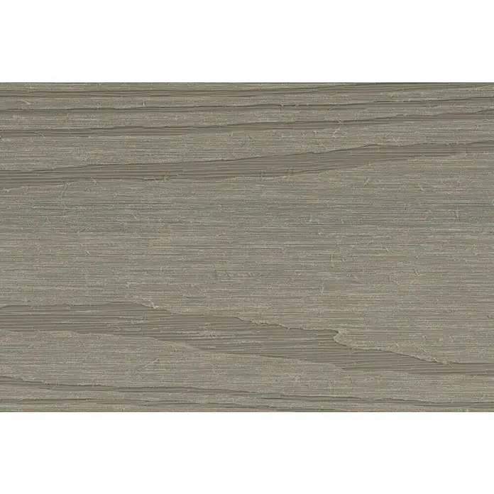 Elephant Terrassenbau-Set WPC strongWood - Muschel/Stein, Deckfläche pro Paket: 12 m² - Nahaufnahme einer grauen Holzoberfläche, die die natürliche Maserung und Textur des Holzes hervorhebt. Ideal als Hintergrund für Designprojekte.