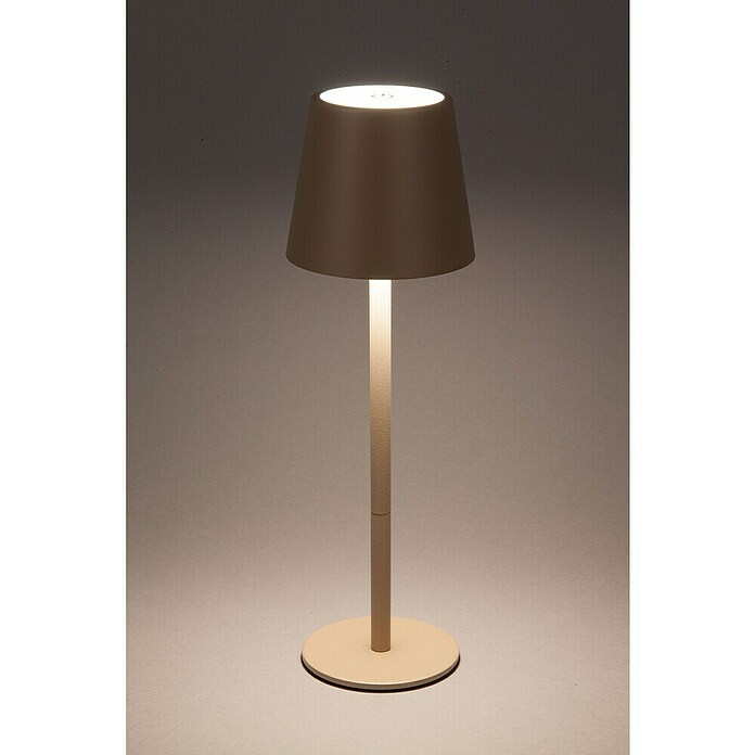 Starlux Paola Accu-tafellamp Paola Mini (3 st., 1,6 W, l x b x h: 8,6 x 8,6 x 27 cm, Zand, Warm wit) | BAUHAUS
