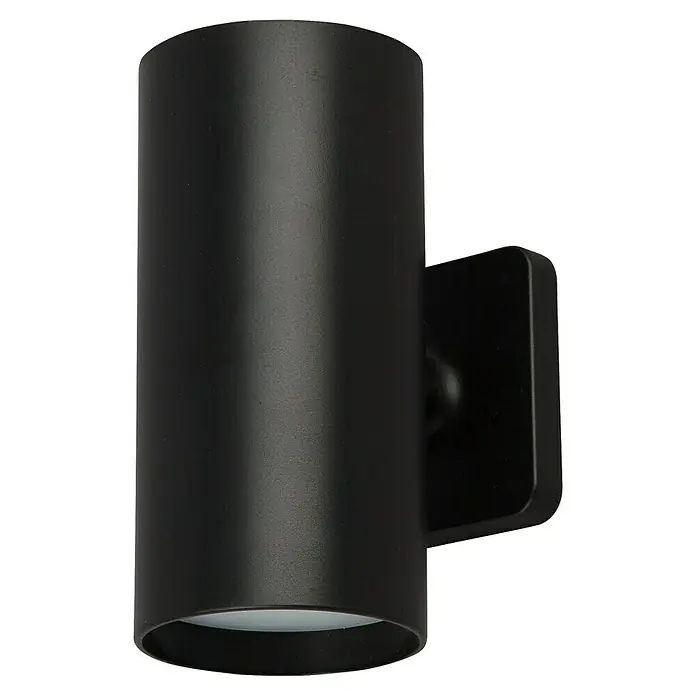 Starlux Akku-Wandleuchte Avio - 2,6 W, 7,1 x 5,3 x 11 cm, IP44, Schwarz - Schwarze zylindrische Wandleuchte für den Außenbereich, ideal zur Beleuchtung von Hauswänden und Gärten. Robustes Design für den Außeneinsatz.