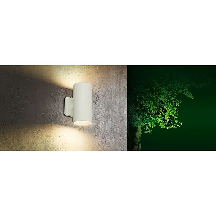 Starlux Akku-Wandleuchte Avio - 2,6 W, 7,1 x 5,3 x 11 cm, IP44, Matt Weiß - Weiße Wandleuchte, die ein warmes Licht ausstrahlt und eine gemütliche Atmosphäre schafft, ideal für den Außenbereich und zur Akzentuierung von Fassaden.