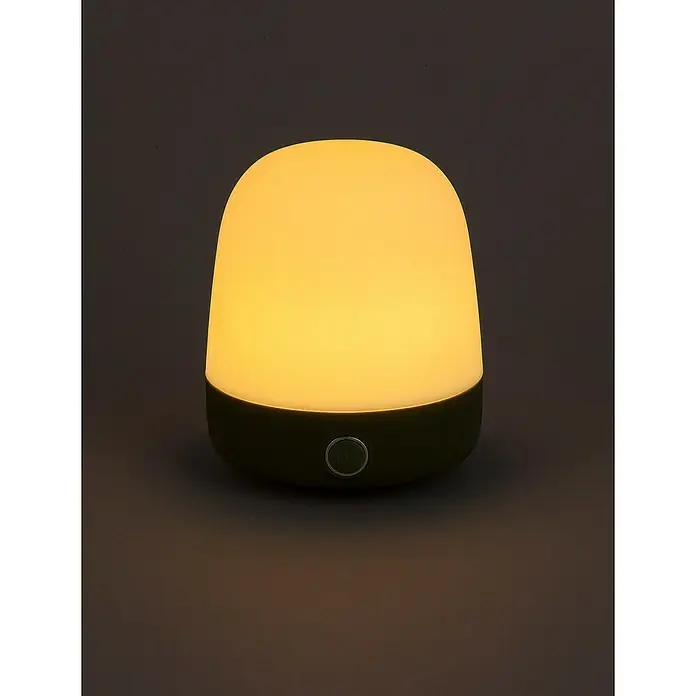 Starlux Akku-Tischleuchte Mini - L x B x H: 10 x 10 x 12 cm, Matcha Green, RGBW, 0,3 W, IP44 - Elegante Nachttischlampe mit warmem Licht und grünem Sockel, ideal für eine gemütliche Atmosphäre.