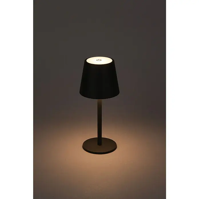 Starlux Paola Akku-Tischleuchte - 3 Stk., 1,6 W, L x B x H: 8,6 x 8,6 x 27 cm, Warmweiß, Schwarz - Elegante, kabellose Lampe in Schwarz mit warmem Licht, die eine gemütliche Atmosphäre schafft. Ideal für jeden Raum, mit Touch-Funktion.