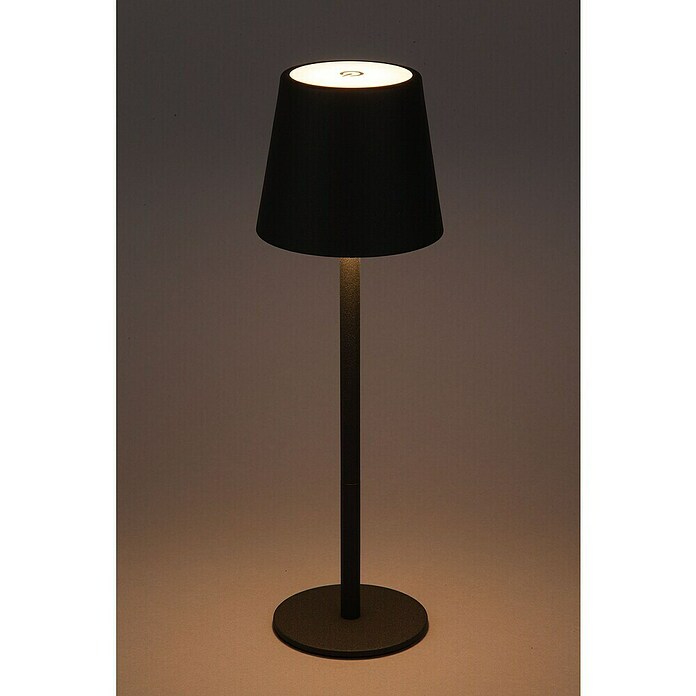 Starlux Paola Accu-tafellamp Paola Mini (3 st., 1,6 W, l x b x h: 8,6 x 8,6 x 27 cm, Zwart, Warm wit) | BAUHAUS