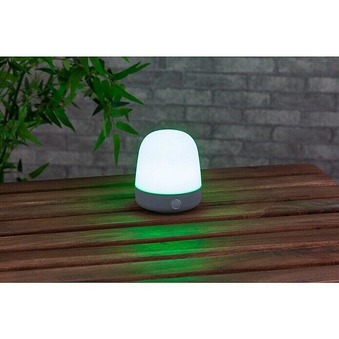 Starlux LED-Tischleuchte Serra (0,3 W, L x B x H: 10 x 10 x 12 cm, Light Grey, RGBW) | BAUHAUS