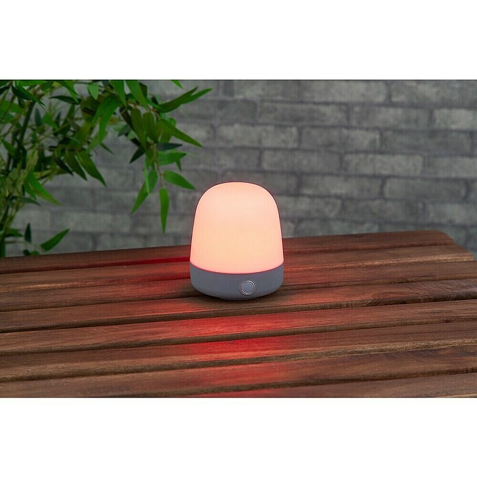 Starlux LED-Tischleuchte Serra (0,3 W, L x B x H: 10 x 10 x 12 cm, Light Grey, RGBW) | BAUHAUS