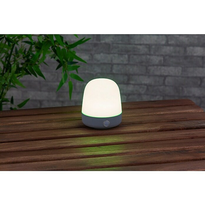 Starlux LED-Tischleuchte Serra (0,3 W, L x B x H: 10 x 10 x 12 cm, Light Grey, RGBW) | BAUHAUS