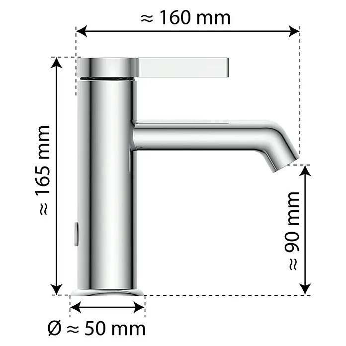 Camargue Waschtischarmatur Signo - Chrom, Glänzend - Stylischer Chrom-Waschtischmischer für moderne Badezimmer. Elegantes Design mit glänzender Oberfläche für ein zeitgemäßes Ambiente.