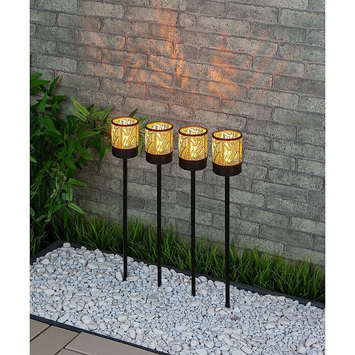BAUHAUS Solarna svjetiljka sa šiljkom za zemlju Amber  (0,06 W, D x Š x V: 6,2 x 6,2 x 45 cm, Boja šampanjca, IP44, 0,5 lm) | BAUHAUS