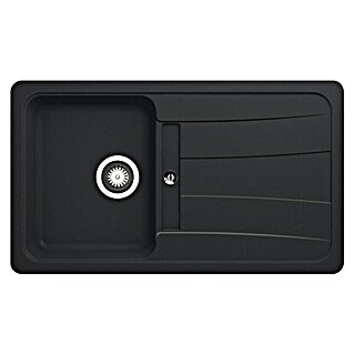 Admiral Einbauspüle Mannheim 2.0 (B x L: 86 x 50 cm, Schwarz)