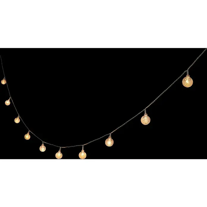 Starlux LED-Lichterkette - Innen, Lichtfarbe: Warmweiß - Lichterkette mit zarten, runden Glühbirnen, die warmes Licht verbreiten, perfekt für stimmungsvolle Beleuchtung im Innen- und Außenbereich.