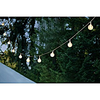 Starlux LED-Lichterkette (Außen, Lichtfarbe: Warmweiß, Anzahl Leuchtmittel: 20 Stk., Akkubetrieben)
