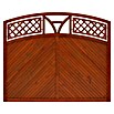 Sichtschutzzaun Toulon (180 x 135/150 cm, Mit Bogen, Teak)