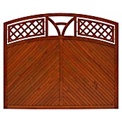 Sichtschutzzaun Toulon (180 x 135/150 cm, Mit Bogen, Teak)
